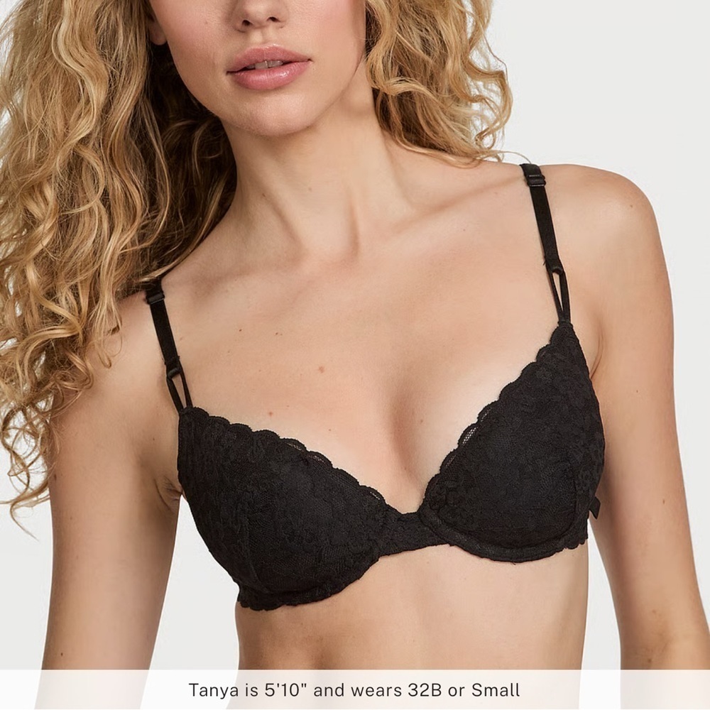 Victoria’s Secret Black Lace Unlined Bra – Size 32DDD – NWT - Picture 6 of 6